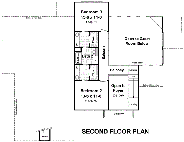 Upper/Second Floor Plan: 2-250