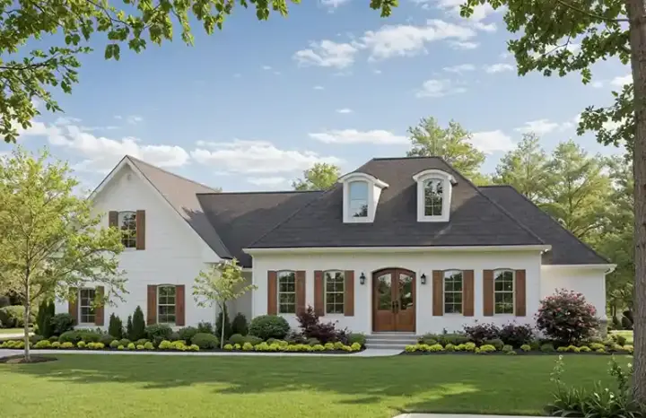 French Country house plans 2-255 - front exterior, 2,851 sq ft, 4 bed, 3 bath house plans | Monster House Plans