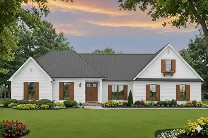 Southern house plans 2-256 - front exterior, 3,000 sq ft, 4 bed, 3 bath house plans | Monster House Plans