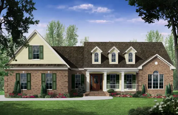 Southern house plans 2-285 - front exterior, 2,401 sq ft, 3 bed, 2 bath house plans | Monster House Plans
