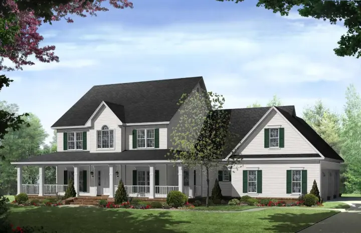 Farmhouse house plans 2-292 - front exterior, 3,000 sq ft, 4 bed, 3 bath house plans | Monster House Plans