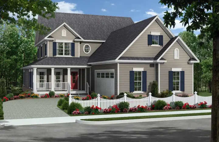 Farmhouse house plans 2-299 - front exterior, 2,510 sq ft, 4 bed, 3 bath house plans | Monster House Plans