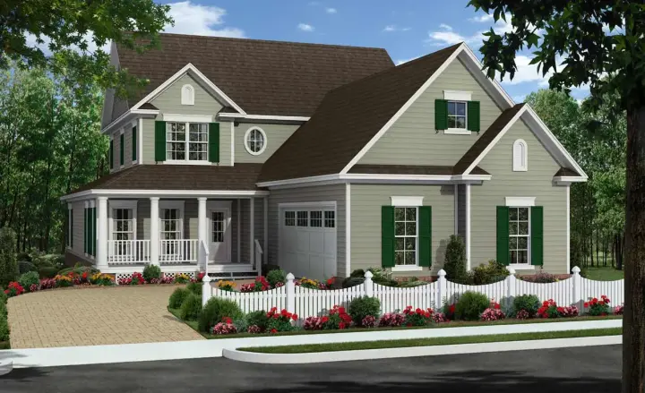 Farmhouse house plans 2-304 - front exterior, 2,510 sq ft, 4 bed, 3 bath house plans | Monster House Plans