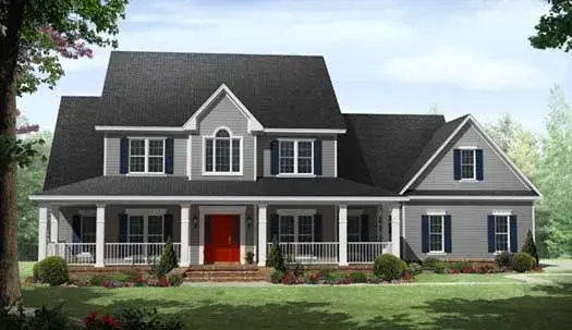 Country house plans 2-305 - front exterior, 3,000 sq ft, 4 bed, 3 bath house plans | Monster House Plans