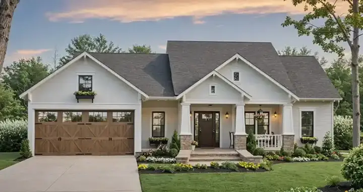 Craftsman house plans 2-309 - front exterior, 1,604 sq ft, 3 bed, 2 bath house plans | Monster House Plans