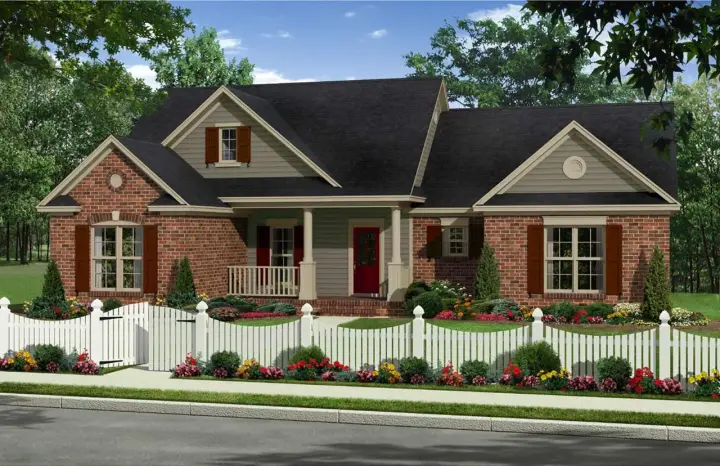 Country house plans 2-343 - front exterior, 1,720 sq ft, 3 bed, 2 bath house plans | Monster House Plans