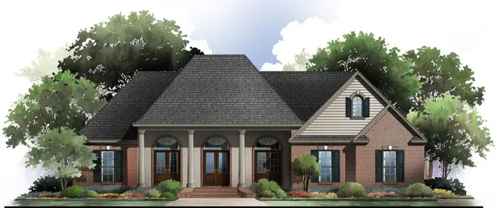 Southern house plans 2-351 - front exterior, 2,100 sq ft, 3 bed, 2 bath house plans | Monster House Plans