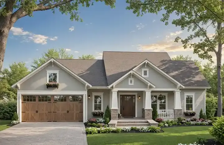 Craftsman house plans 2-367 - front exterior, 1,627 sq ft, 3 bed, 2 bath house plans | Monster House Plans