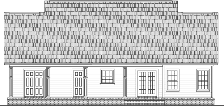 Rear Elevation Plan: 2-393