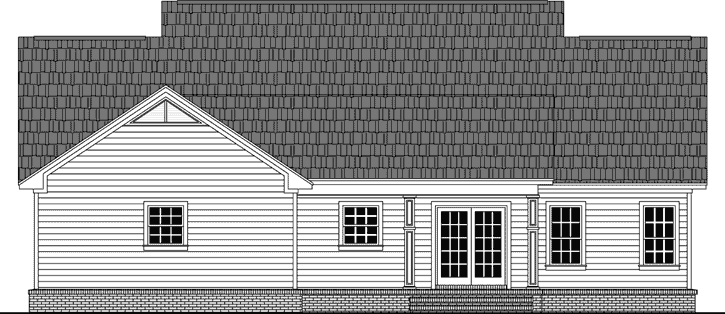 Rear Elevation Plan: 2-394
