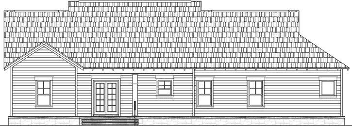 Rear Elevation Plan: 2-395