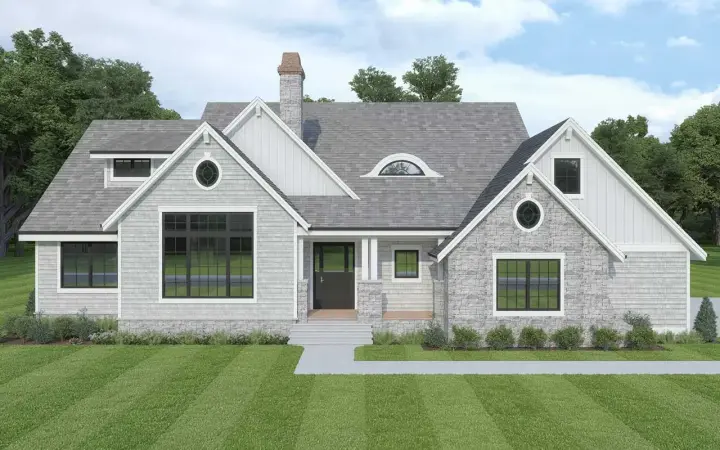 Craftsman house plans 20-102 - front exterior, 2,856 sq ft, 3 bed, 3 bath house plans | Monster House Plans