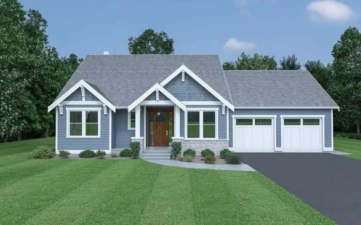 Craftsman house plans 20-115 - front exterior, 1,964 sq ft, 4 bed, 2 bath house plans | Monster House Plans