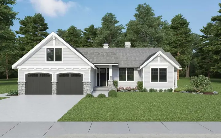 Craftsman house plans 20-118 - front exterior, 2,019 sq ft, 3 bed, 2 bath house plans | Monster House Plans