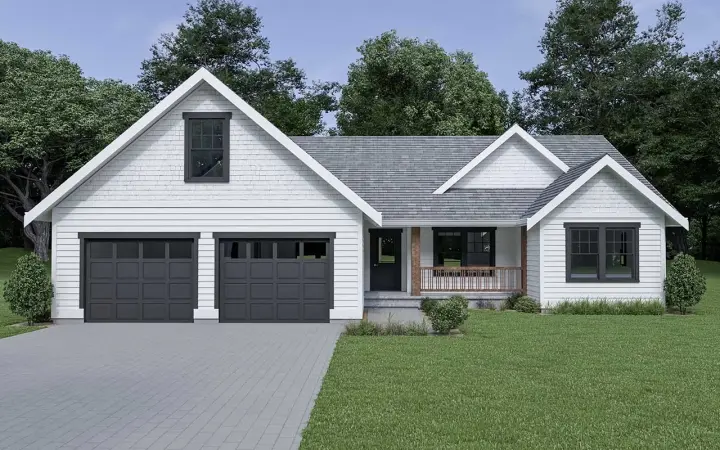 Craftsman house plans 20-119 - front exterior, 1,522 sq ft, 3 bed, 2 bath house plans | Monster House Plans