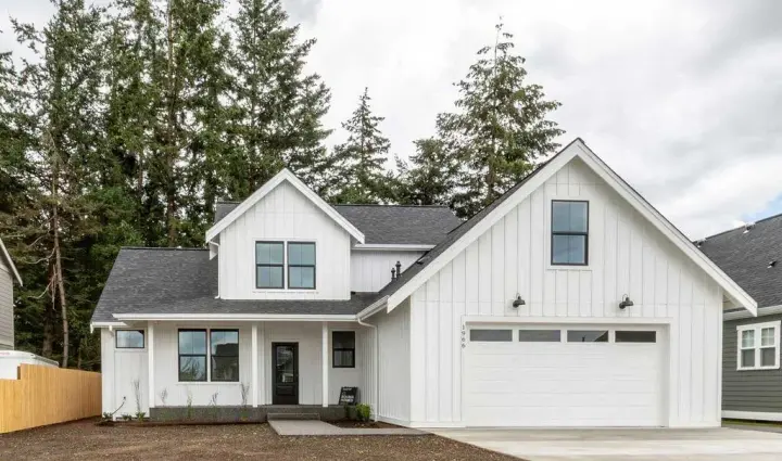 Modern Farmhouse house plans 20-137 - front exterior, 2,038 sq ft, 3 bed, 2 bath house plans | Monster House Plans