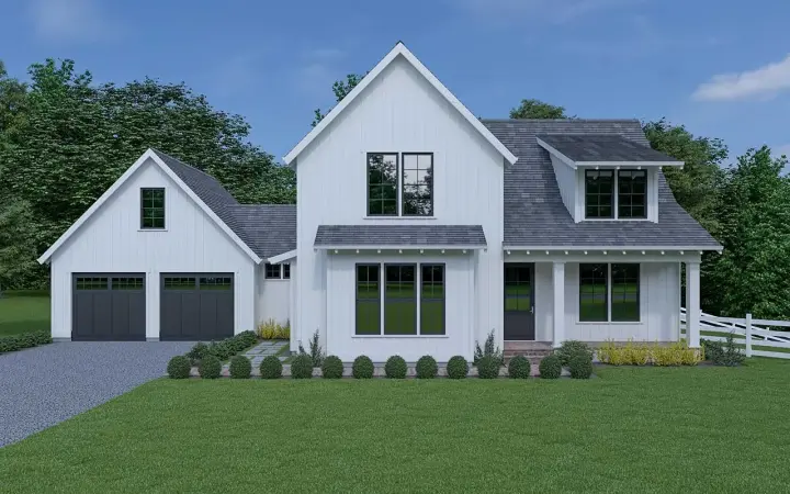 Modern Farmhouse house plans 20-148 - front exterior, 2,090 sq ft, 3 bed, 2 bath house plans | Monster House Plans