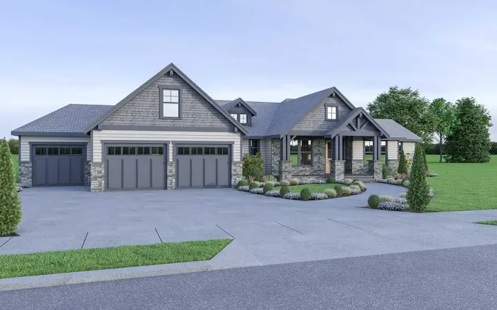 Northwest house plans 20-167 - front exterior, 2,546 sq ft, 3 bed, 2 bath house plans | Monster House Plans