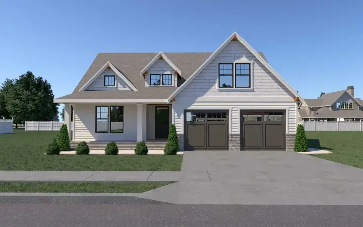 Country house plans 20-176 - front exterior, 1,784 sq ft, 3 bed, 2 bath house plans | Monster House Plans