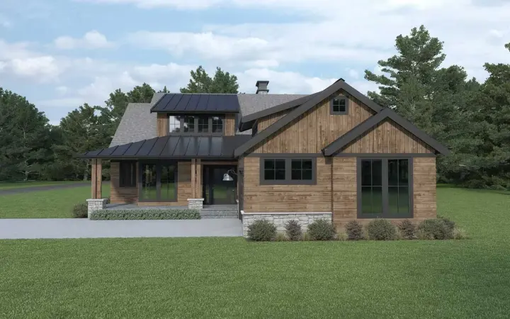 Craftsman house plans 20-215 - front exterior, 2,476 sq ft, 3 bed, 2 bath house plans | Monster House Plans