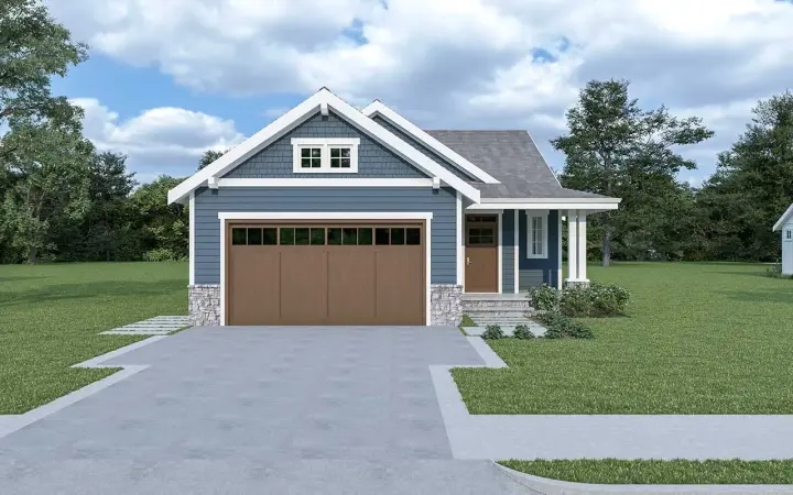 Craftsman house plans 20-220 - front exterior, 1,561 sq ft, 3 bed, 2 bath house plans | Monster House Plans