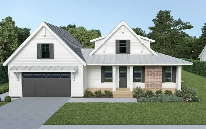 Modern Farmhouse house plans 20-223 - front exterior, 2,070 sq ft, 3 bed, 2 bath house plans | Monster House Plans