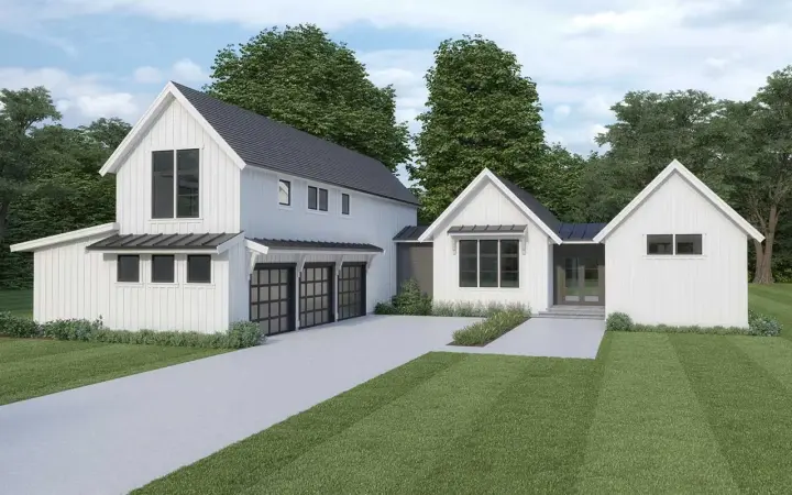 Modern Farmhouse house plans 20-229 - front exterior, 2,811 sq ft, 3 bed, 2 bath house plans | Monster House Plans