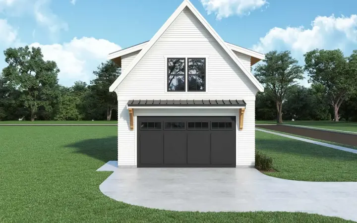Modern Farmhouse house plans 20-247 - front exterior, 582 sq ft, 1 bed, 1 bath house plans | Monster House Plans