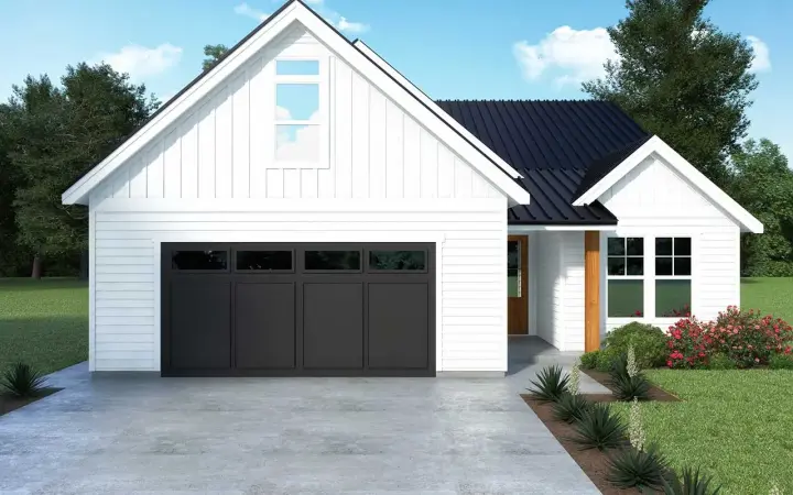 Modern Farmhouse house plans 20-258 - front exterior, 1,812 sq ft, 3 bed, 2 bath house plans | Monster House Plans