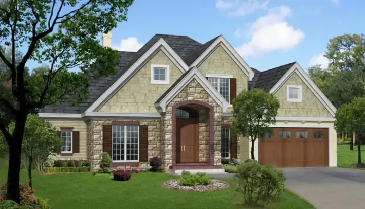 Traditional house plans 21-1000 - front exterior, 3,981 sq ft, 5 bed, 3 bath house plans | Monster House Plans