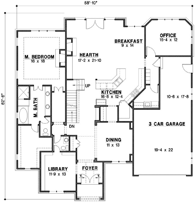 Main Floor Plan: 21-1000