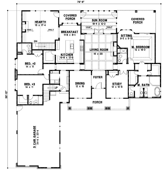 Main Floor Plan: 21-1004