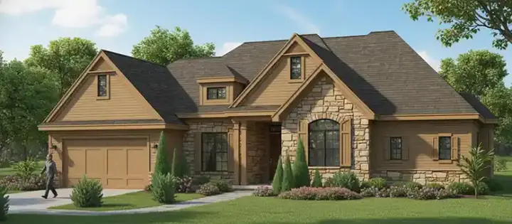 Traditional house plans 21-1006 - front exterior, 4,242 sq ft, 5 bed, 4 bath house plans | Monster House Plans