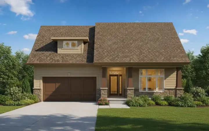 Traditional house plans 21-1008 - front exterior, 1,530 sq ft, 3 bed, 2 bath house plans | Monster House Plans