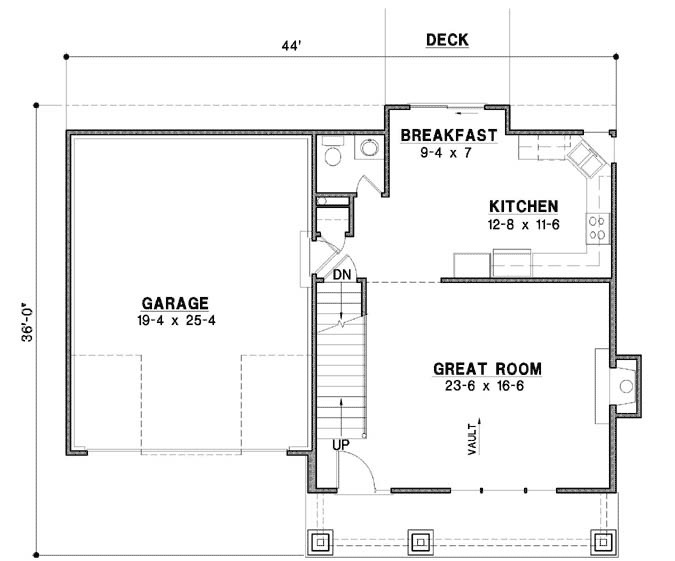 Main Floor Plan: 21-1008