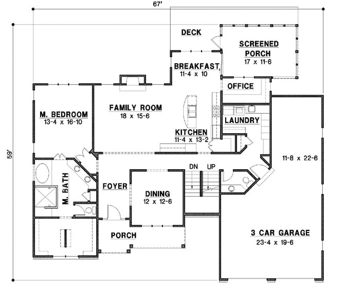 Main Floor Plan: 21-1009