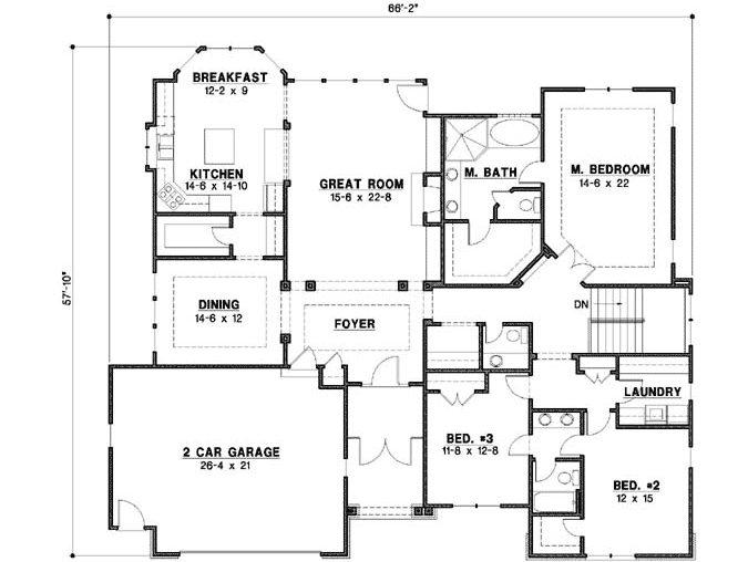 Main Floor Plan: 21-1012
