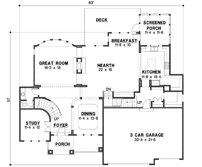 Main Floor Plan: 21-1015