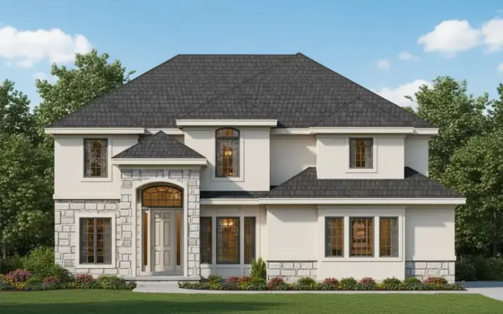 Traditional house plans 21-1019 - front exterior, 3,265 sq ft, 4 bed, 4 bath house plans | Monster House Plans