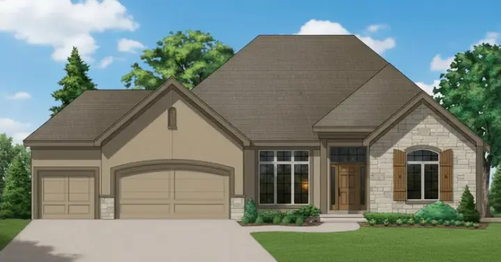 Traditional house plans 21-1020 - front exterior, 3,499 sq ft, 4 bed, 3 bath house plans | Monster House Plans