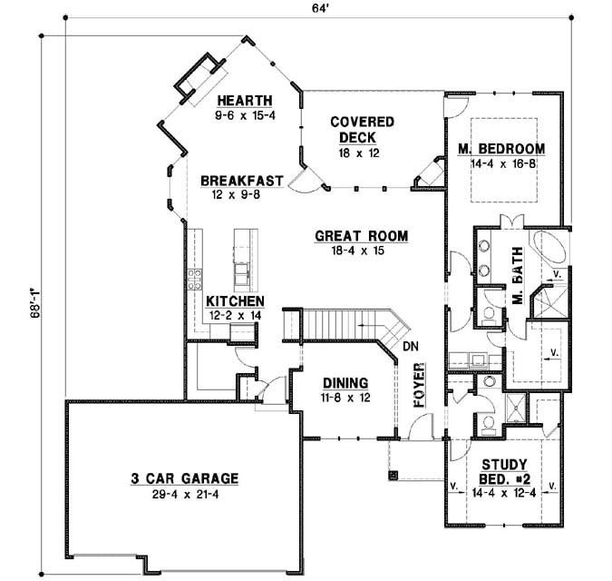 Main Floor Plan: 21-1020