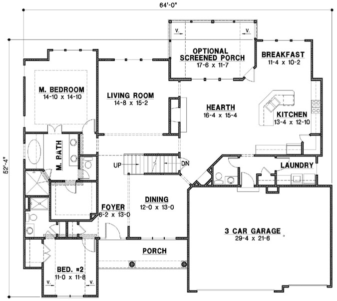 Main Floor Plan: 21-1021