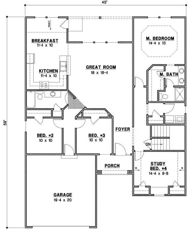 Main Floor Plan: 21-1025