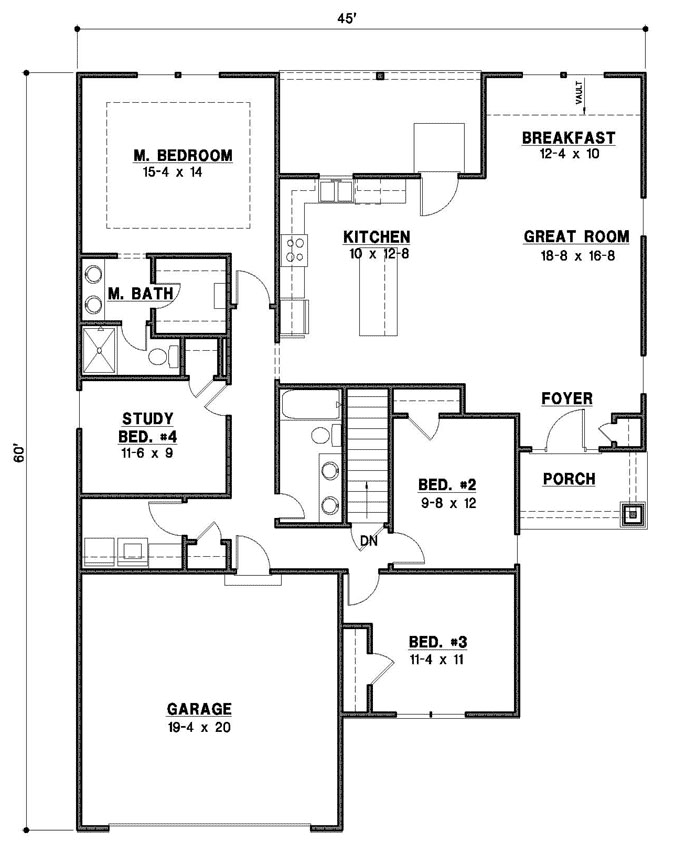 Main Floor Plan: 21-1026