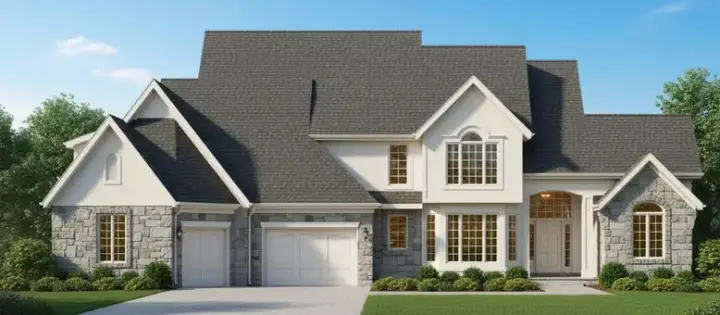 Traditional house plans 21-1031 - front exterior, 3,811 sq ft, 4 bed, 4 bath house plans | Monster House Plans