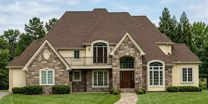 European house plans 21-1033 - front exterior, 3,921 sq ft, 4 bed, 3 bath house plans | Monster House Plans