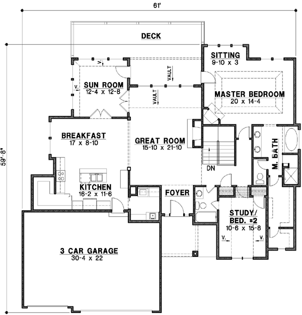 Main Floor Plan: 21-104