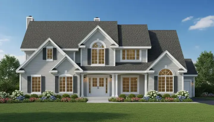 Traditional house plans 21-1043 - front exterior, 3,358 sq ft, 4 bed, 3 bath house plans | Monster House Plans