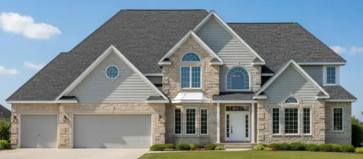 European house plans 21-1061 - front exterior, 4,204 sq ft, 4 bed, 4 bath house plans | Monster House Plans