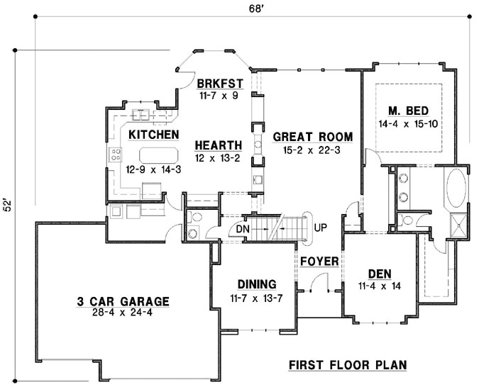 Main Floor Plan: 21-1068